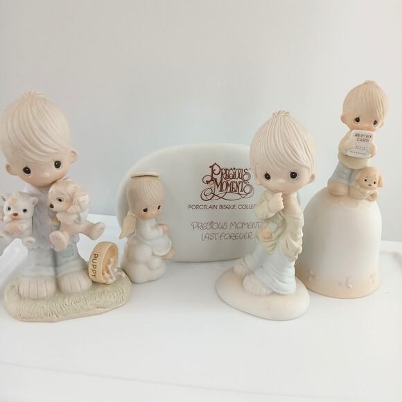 Lot of 8 Vintage 1970s–80s Precious Moments Figurines by Enesco Jonathan & David - Picture 4 of 16